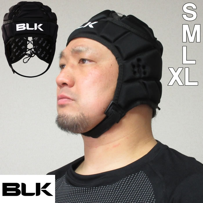 (SALE価格設定) BLK <strong>ラグビー</strong> エキゾチック ヘッドガード（大人用）S M L XL(メーカー取寄)　黒色 ヘッドキャップ ブラック ヘッドギア
