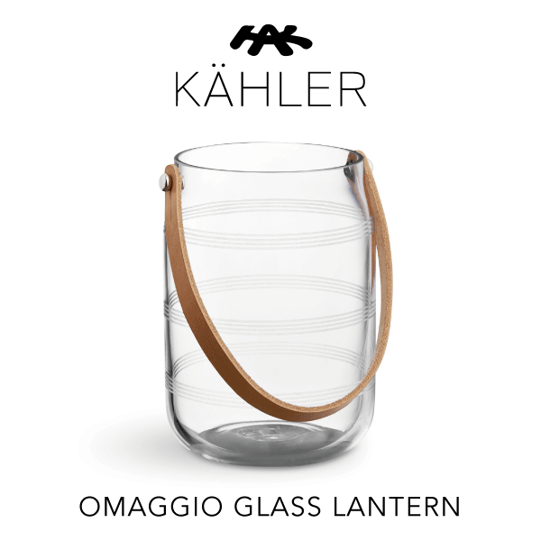 【あす楽対応】Kahler ケーラー　オマジオグラス　ランタン　クリア　H160　17271　Omaggio 花器 花瓶 フラワーベース キャンドルホルダー オマジオガラス