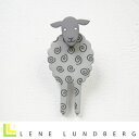 【あす楽対応】Lene Lundberg ひつじのブローチ 正面/グレー Brooches Sheep LL-K-form-B-sh4|