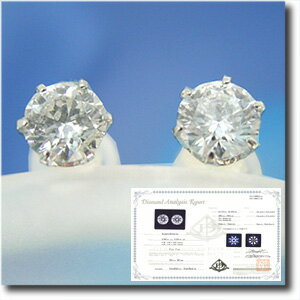 ダイヤモンド0.604ct Fカラー SI-2 EXCELLENT H&C(ハート＆キューピット) Pt900 ピアス【鑑定書付】【送料無料】