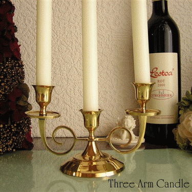 【再入荷】キャンドルホルダーThree Arm Candle Stick/スリーアームキャンドルスティック　希少♪ここでしか買えない3本テーパースタンド ※10,500円（税込）以上のお買い上げで送料無料