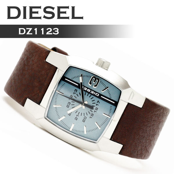 DIESEL ディーゼル メンズ 腕時計 ブラウン レザー DZ1123