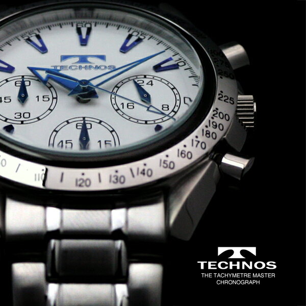 TECHNOS テクノス クロノグラフ 限定モデル メンズ 腕時計 T2111SS 【ベルト調整器プレゼント】