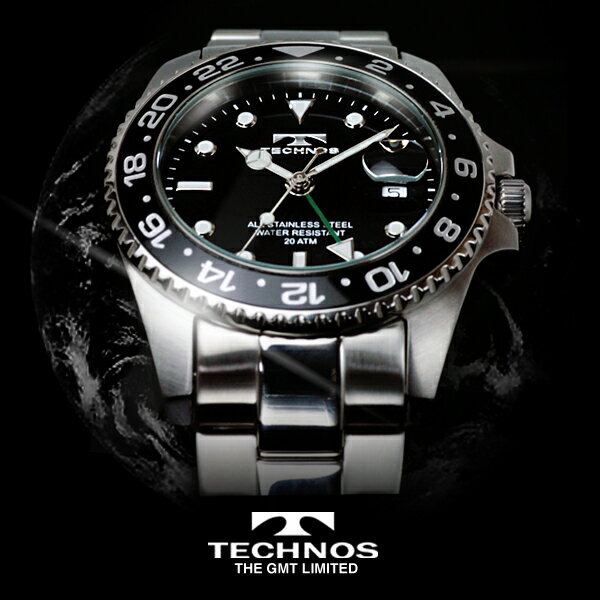 TECHNOS テクノス GMT 限定モデル メンズ 腕時計 T2134SB [D]