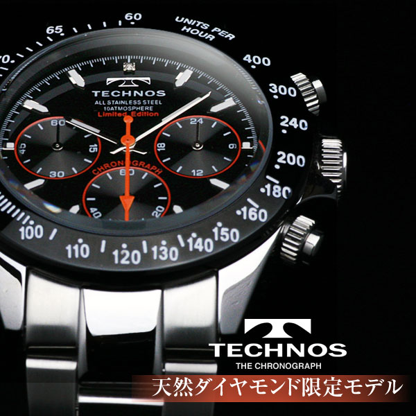 TECHNOS テクノス クロノグラフ 限定モデル メンズ 腕時計 T4166SB