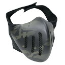 ハーフフェイスガード GLORY KNIGHT 装着用バンド付き  フェイスマスク 防護マスク 保護面 サバゲー装備 ミリタリー 装備品 タクティカル