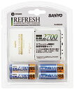 SANYO 単3形・単4形兼用 リフレッシュ機能付 急速充電器セット N-MR58S 単3形Ni-MH 2700 4個付