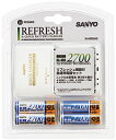 SANYO 単3形・単4形兼用 リフレッシュ機能付急速充電器セット N-MR58S 単3形Ni-MH 2700 4個付