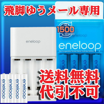 SANYO 新エネループ 単3形充電池4個付 急速充電器セット N-TGR01AS※飛脚ゆうメール便専用商品※納期7-10日※代金引換不可