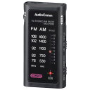 OHM オーム電機 AudioCommライターサイズラジオ イヤホン専用 ブラック RAD-P333S-K