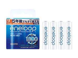 SANYO（サンヨー）エネループ(eneloop)くり返し1800回使える 新エネループ 単4形4個入りパック HR-4UTGB-4