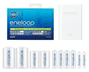 SANYO（サンヨー）エネループ(eneloop) くり返し1800回使える 新エネループ同梱 電池・スペーサー付充電器セット N-TGN016BST