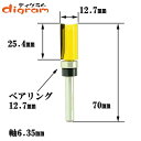 トリマー ビット トップベアリング トリム パターン 1/4軸 ( 刃径 12.7mm ) Microtungsten carbide 【dm12504】