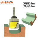 トリマー ビット ディッシュ カッター ベアリング付 (大) 1/4軸 Microtungsten carbide 【dm12807】