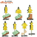トリマー ビット ピクチャー フレーム ( スペシャルセット ) 7組 1/4軸 Microtungsten carbide 【dms12903】