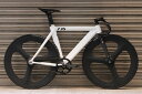 ピストバイク 完成車 LEADER BIKES 735TR F&R 3SP CARBON WHEEL CUSTOM WHT リーダー バイク 735TR フロント リア 3SP カーボン ホイール カスタム ホワイト