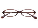 メガネ 度付き/度なし/伊達メガネ セルフレーム（プラスチック）　オーバル　ブラウン メガネセット　EC006-BR