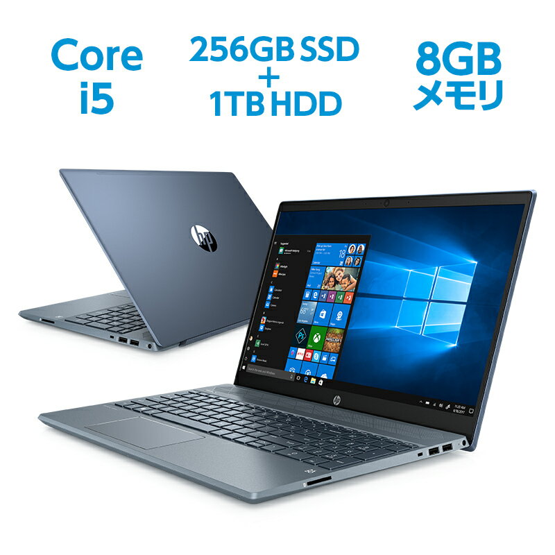 Core i5 8GB 256GB SSD + 1TB HDD 15.6^ FHD IPSt HP Pavilion 15 (^:8SM85PA-AAAA) m[gp\R Officet Vi tHOu[