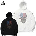 ★新作★ BOUNCE バウンス USA SKULL アメリカ ドクロ ラインストーンロゴ 綿100% 10.0oz 白/黒 フードパーカーオリジナル スウェットメンズ パーカー アメカジ ロゴプリント ストリート B系 bigbang ヒップホップ ダンス ★DISCO-J★