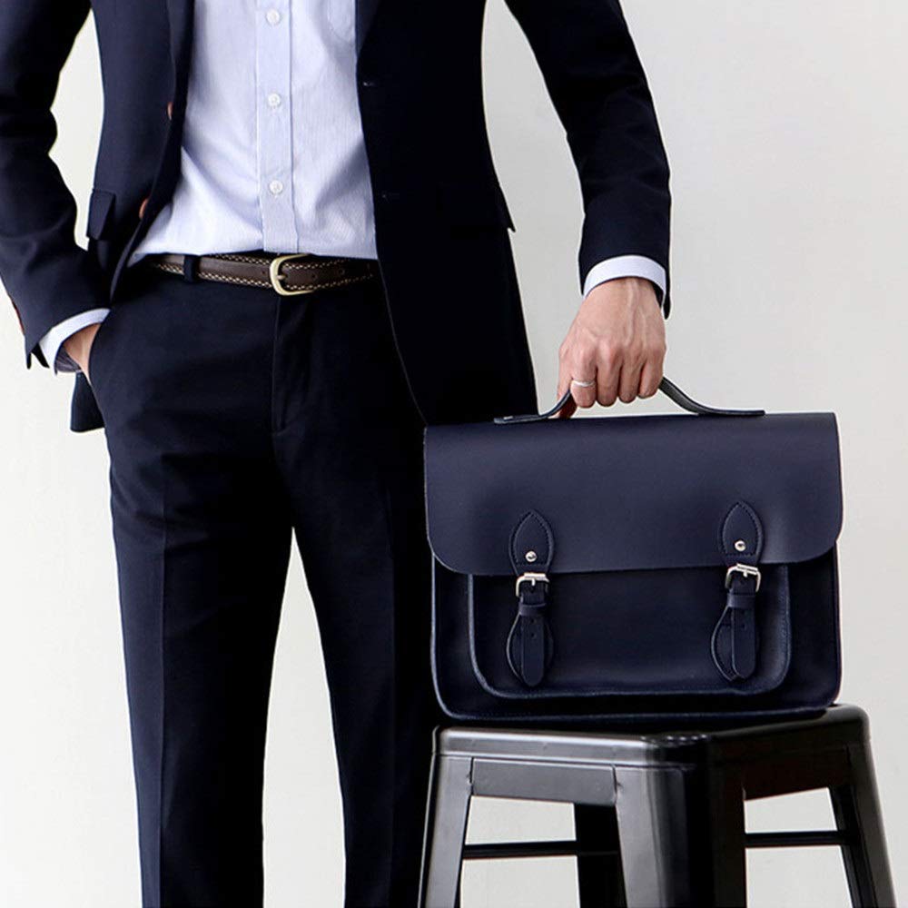 ビジネスバッグ メンズ 大容量 多機能ビンテージブリーフケースメンズビジネスブリーフケースハンドバッグ 通勤 出張 旅行兼用 (色 ___ Black, Size ___ 35*11*25cm)