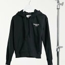 カルバンクラインジーンズ Calvin Klein Jeans Calvin KleinJeansバックロゴジップスルーパーカーブラック トップス レディース 女性 インポートブランド 小さいサイズから大きいサイズまで