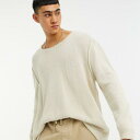 エイソス ASOS asos ASOSDESIGNはラクダの特大の織り目加工ジャンパーを編んだ トップス メンズ 男性 インポートブランド 小さいサイズから大きいサイズまで