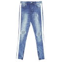 日本未入荷 Sixth June(シックススジューン)ダメージ サイドライン スキニージーンズ スキニーフィット シンプルデニム トレンド スリム 細身 メンズ 20代 コーディネート 30代 コーディネート 40代 メンズ divacloset 春 夏