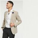 ASOS DESIGN ウェディング スーパー スキニー ブレザー ベージュ ウール ミックス ツイル 20代 30代 40代 ファッション コーディネート 小さいサイズから大きいサイズまで オシャレ トレンド インポート トレンド