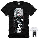 E1SYNDICATE(イーワンシジケート)マリリンモンロー ミスフィット Tシャツ 20代 30代 ファッション コーディネート オシャレ トレンド T-シャツ 日本未入荷 インポートブランド 半袖 ホワイト 白 グレー 灰色 タンクトップ ノースリ 最新トレンド 大人