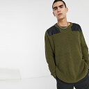 ASOSセレクト COLLUSION asos ASOS エイソス メンズ COLLUSION カーキ ナイロン ポケット ディティール リブ ジャンパ 大きいサイズ インポート エクストリームスーパースキニーフィット スウェットパンツ ジーンズ ジーパン 20代 30代 40代 ファッション コーディネート
