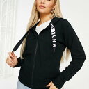 ダナキャラン DKNY 黒のDKNYジップスルーパーカー トップス レディース 女性 インポートブランド 小さいサイズから大きいサイズまで