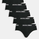 ジャックアンドジョーンズ Jack & Jones ジャック&ジョーンズ5パックブリーフ、ロゴは黒 メンズ 男性 インポートブランド