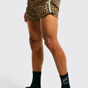 boohoo(ブーフー)BOOHOO ヒョウ柄サイドストライプスイムショーツ 水着 メンズ 男性 インポートブランド 小さいサイズから大きいサイズまで 20代 30代 40代 プレゼント 誕生日 夏 海 プール ビーチ 旅行
