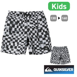 QUIKSILVER <strong>クイックシルバー</strong> ボードショーツ <strong>サーフパンツ</strong> サーフショーツ 水着 キッズ 子ども 男の子 ジュニア 子供 海水浴 プール サーフィン 水陸両用 AQBJV03056 EVERYDAY CHECKERS VLY YTH 15NB HID