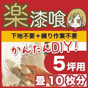 漆喰 壁材 塗り壁 練り漆喰 楽漆喰 【 送料無料 】【製造直売特価】【原料〜生産まで日本製】ホワイト色 5坪用 畳10枚分 約19kg 珪藻土を超えた! 簡単☆らくらく練り漆喰！ 