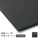 置き畳 縁なし プラード ブラック 70×70cm (単品) 無地 カラー 国産 ユニット畳 い草 8313809 ※北海道・沖縄・離島+1650円