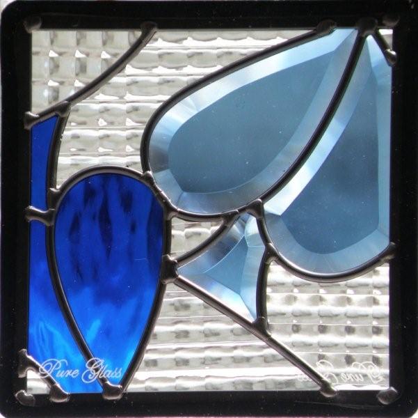 ステンドグラス【送料無料！代引き不可】 ドアや窓、壁の装飾に！美しく強いピュアガラスの輝き SH-GL137 200×200×18mm