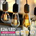 【2個セット】【調光器対応】エジソン バルブ EDISON BULB (LED/4W/100V/口金E26) LED 照明 エジソン電球 調光タイプ 電球色 フィラメントLED