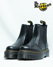 【日本正規品】<strong>ドクターマーチン</strong> <strong>サイドゴア</strong> 2976 QUAD CHELSEA BOOT 24687001 BLACK Dr.Martens 2976 クアッド チェルシーブーツ 厚底 メンズ レディース レザー