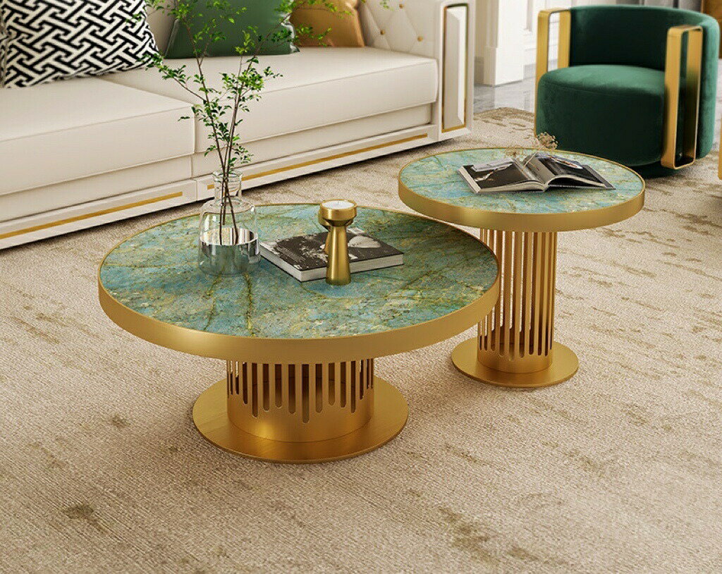 高級サイドテーブル2点セット．コンソールテーブル 玄関テーブル 飾り台 ローテーブル リビングテーブル