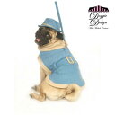 DOGGIE DESIGN（ドギーデザイン）Faded Denim Fleece Lined Coat W/Hat & Leash