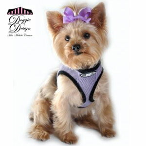 【DOGGIE DESIGN ドギーデザイン】Ultra Choke Free Harness-Lavender（ウルトラチョークフリーハーネス）【YDKG-k】【W3】【メール便OK】超小型犬にオススメ！メッシュ素材の軽量ハーネス