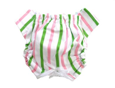 【DOGGIE DESIGN ドギーデザイン】Green & Pink Striped Panties（犬用パンツ/ストライプ）　【YDKG-k】【W3】】「半額」「50％OFF」「楽天スーパーセール」【メール便100円OK】お出かけ時に♪犬用マナーパンツ