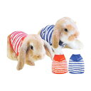 レインボー rabbit ミニボーダーTシャツ S (レッド、ブルー) 【配送方法指定不可】
