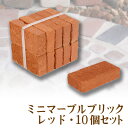 ガーデニング用品 ミニレンガ ミニマーブルブリック・レッド 10個入【543133A03】【送料別】