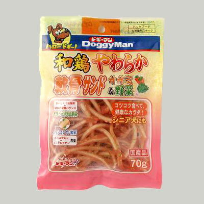 ドギーマン和鶏軟骨サンドササミ野菜70G [DA]