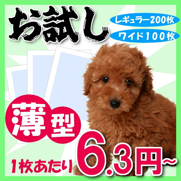 お試し1回使い捨てペットシーツ【レギュラーサイズ200枚入/1枚6.3円】【ワイドサイズ100枚入/1枚12.6円】[トイレタリー　ペットシート　トイレ用品　レギュラー　ワイド　シーツ　犬　お試しサイズ]