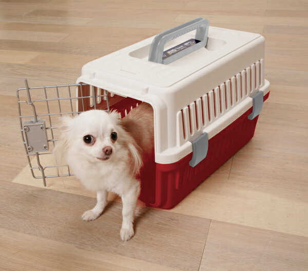 《期間限定★タイムSALE》エアトラベルキャリー ATC-460 レッド ネイビーキャリー 犬 犬用品 キャリーケース キャリーバッグ ケージ 旅行バッグ クレート ケンネル アイリスオーヤマ ペット用品：犬とEnjoｙ！ドッグパーク