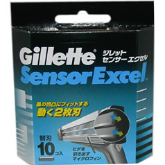 ジレットセンサー エクセル SEL-10B 替刃10個入d.s.n