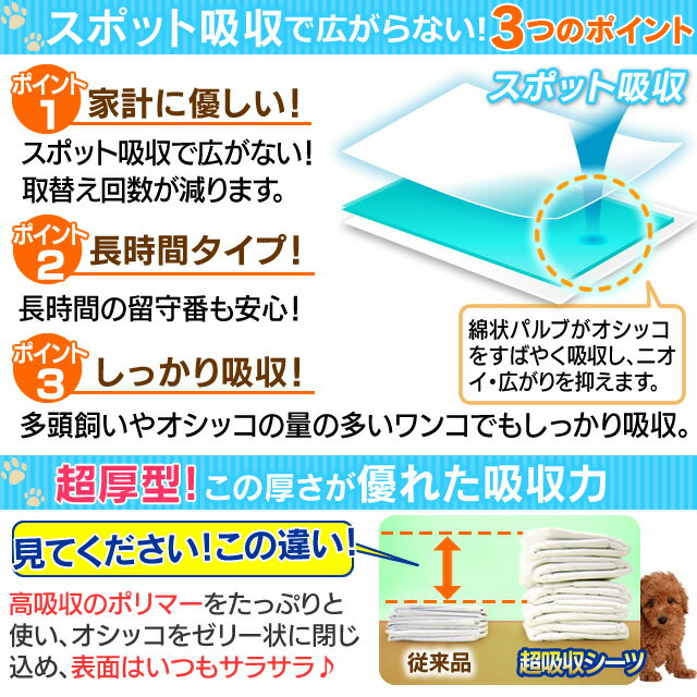 《期間限定★タイムSALE》【4袋セット】超吸収ウルトラクリーンペットシーツレギュラー88枚 ワイド42枚 ダブルワイド20枚 ペットシート ペットシーツ 厚型 超吸収 ペット 犬 シーツ シート 多頭飼い トイレシート  ドッグパーク 送料無料 ペット用品【P01Jul16】：犬とEnjoｙ！ドッグパーク
